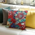 thumbnail image 4 of BANET Bright Floral Indoor, Outdoor Accent Throw Pillowcase 20x20in, 4 of 6