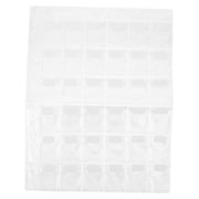 OUNONA PVC Packing Storage Bag with 36 Grid Compartments for Button Sample and Jewelry Organizer