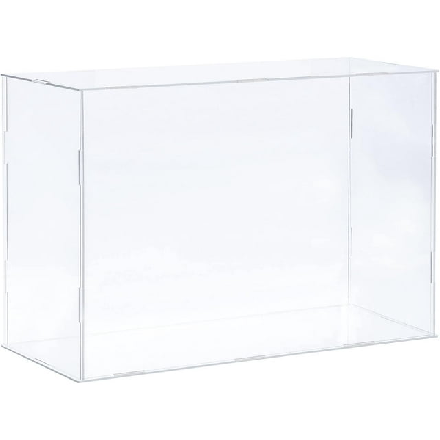 MECCANIXITY Acrylic Display Case Plastic Box Cube Storage Box Transparent Assemble Dustproof Showcase 14x6.3x10 Inch for Collectibles Items