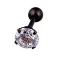 thumbnail image 2 of Opolski 1Pc Unisex Ear Stud Glitter Cubic Zirconia Inlaid Titanium Steel Stud Earring Fashion Cartilage Jewelry for Party Bar, 2 of 7