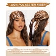thumbnail image 5 of Women's Leopard Print Bandanas 3 Pack 35” Wrap Neck Silk Headscarf Satin Square Head Scarf, 5 of 7