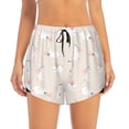 thumbnail image 2 of Rateoe Beautiful Rabbit Printed 2 in 1 Women's Workout Shorts for Athletic Gym Running Shorts with Phone Pockets-X-Large, 2 of 7