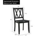 thumbnail image 6 of Duhome Rubberwood Black Dining Chairs Set of 2, Farmhouse Dining Room Chairs Cross Back Kitchen Chairs Cottage Wooden Chair, 6 of 9
