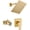 Brushed Gold, variant on Black Shower Faucet Single Function Trim Kit with Rough-in Valve Set Bath Rainfall Shower System 8inch Square Stainless Steel Metal Shower Head