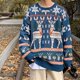 thumbnail image 2 of Suéter de estilo étnico de moda nacional de otoño e invierno, camisa de punto retro japonesa para hombre, camisa básica holgada para pareja, 2 of 6