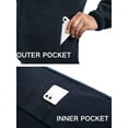 thumbnail image 6 of COOFANDY Men's Lightweight Polar Fleece Full Zip Jacket Casual Warm Outdoor Coat with Pockets, 6 of 7