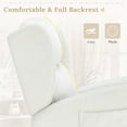 thumbnail image 4 of Muumblus Nursery Rocking Chair, Wingback Glider Rocker, Indoor Uphlostered Rocking Chair, Ivory Teddy, 4 of 8