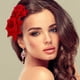 thumbnail image 3 of Paquete de 2 pinzas para el pelo con flor de rosa para mujer, accesorios para el cabello con flor de rosa, pinza para el pelo para boda, bailarina flamenca (rojo), 3 of 5