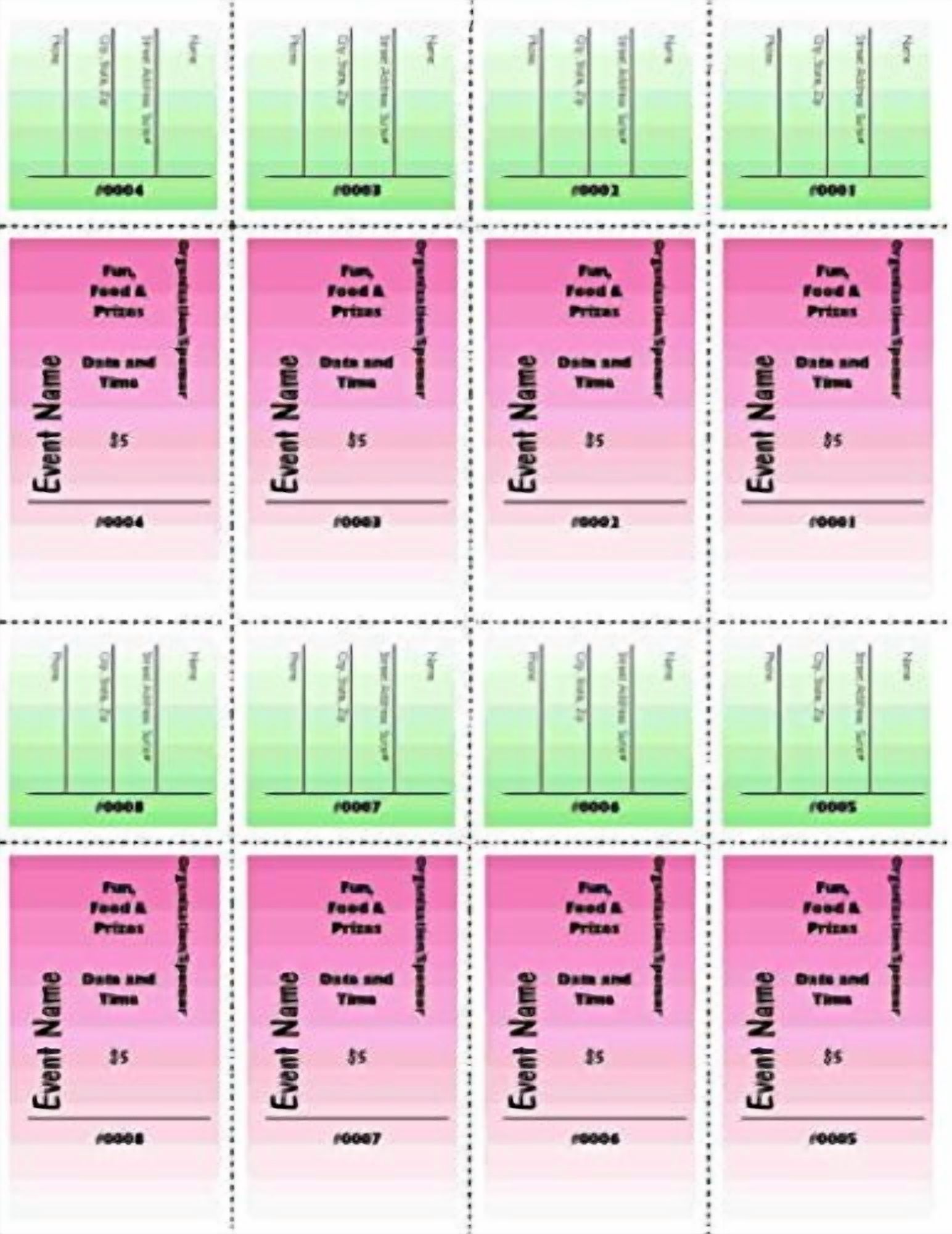 800 Tickets, Compulabel 411210 Refill for Raffle Ticket System