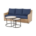 thumbnail image 3 of Better Homes & Gardens River Oaks Outdoor Sofa & 2 Nesting Tables with Patio Cover, Navy, 3 of 14