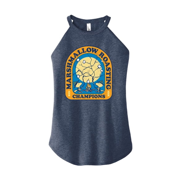 Peanuts - Marshmallow Roasting - Juniors High Neck Tank Top