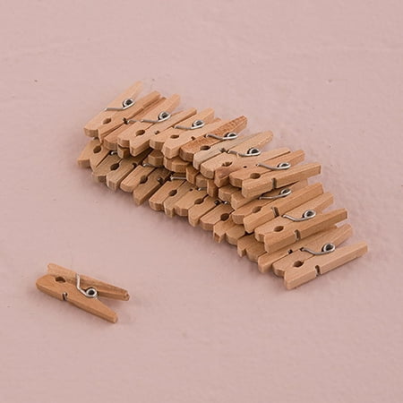 - Weddingstar 7038-24 Natural Mini Wooden Clips Mocha Mousse