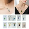 thumbnail image 3 of WINDLAND Sophisticated Sea Glass Necklace Wire Wrapped Choker Adjustable Clavicle Chain, 3 of 20