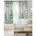 thumbnail image 2 of Green Eucalyptus Leaves Blackout Curtains for Bedroom Living Room Darkening Curtains 84 Inch Length 2 Panels Set Summer Botanical Watercolor Daisy Window Curtain Window Treatment Drapes 42"x84", 2 of 9