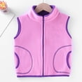 thumbnail image 2 of GiLiling Boys Sherpa Fleece Vest Coat Zipper Lightweight Stand Collar Sleeveless Jacket Toddler Kids Fall Winter Thick Warm Coat (Pink, 5-6 Years), 2 of 9