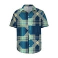 thumbnail image 4 of Awdenio Button Down Shirt Men Casual Plaid Turndown Collar Poket Casual Short Sleeve Buttons Shirt Stretchy, Comfortable Fit for Summer, 4 of 6