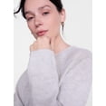 thumbnail image 4 of Scenario Women's and Women's Plus Cozy Crewneck Sweater with Long Sleeves, Sizes XS-4X, 4 of 5
