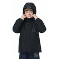 thumbnail image 3 of Girl's Boy's Ski Jacket Kid's Waterproof Snow Coat Raincoats Winter Outwear, Black, 3 of 7
