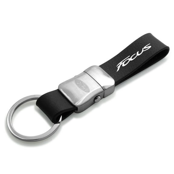 Ford Focus Genuine Black Leather Strap Detachable Key Chain