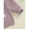thumbnail image 6 of Suealasg Toddler Baby Girls Halloween Outfits Clothes 6M 1T 2T 3T Long Sleeve Ghost Letter Print Sweatshirt+Long Pants 2Pcs Halloween-themed Clothing Costume for Kids Girls, 6 of 7