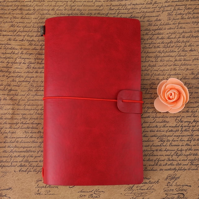 Cuaderno de viaje de cuero de PU clásico, libreta recargable de viaje, cuaderno de cuero, claridad notable Jadeshay A