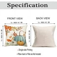 thumbnail image 5 of Autumn Decorative Pillow Covers 16x16 Inch Set of 4 Hello Fall Pumpkins Buffalo Bowknot Thankful Grateful Blessed Decor Maple Leaf Pillows Cushion Case for Home Sofa Couch, 5 of 6