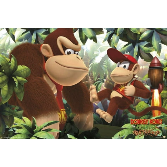 Donkey Kong & Diddy Kong Poster (36 x 24)