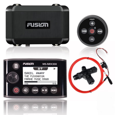 Fusion MS-BB100 Black Box Radio System with MS-NRX300 Wired Remote with Display