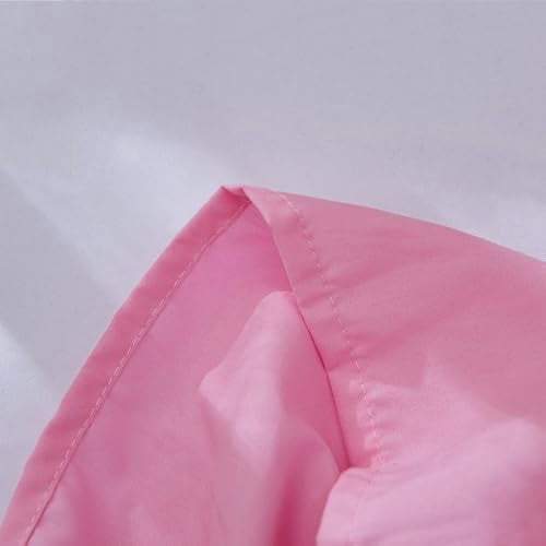 Pink Crib Bed Skirt 14 in Deep Drop Dust Ruffle Double Layer Microfiber Nursery Bedding Skirt for Baby Girls