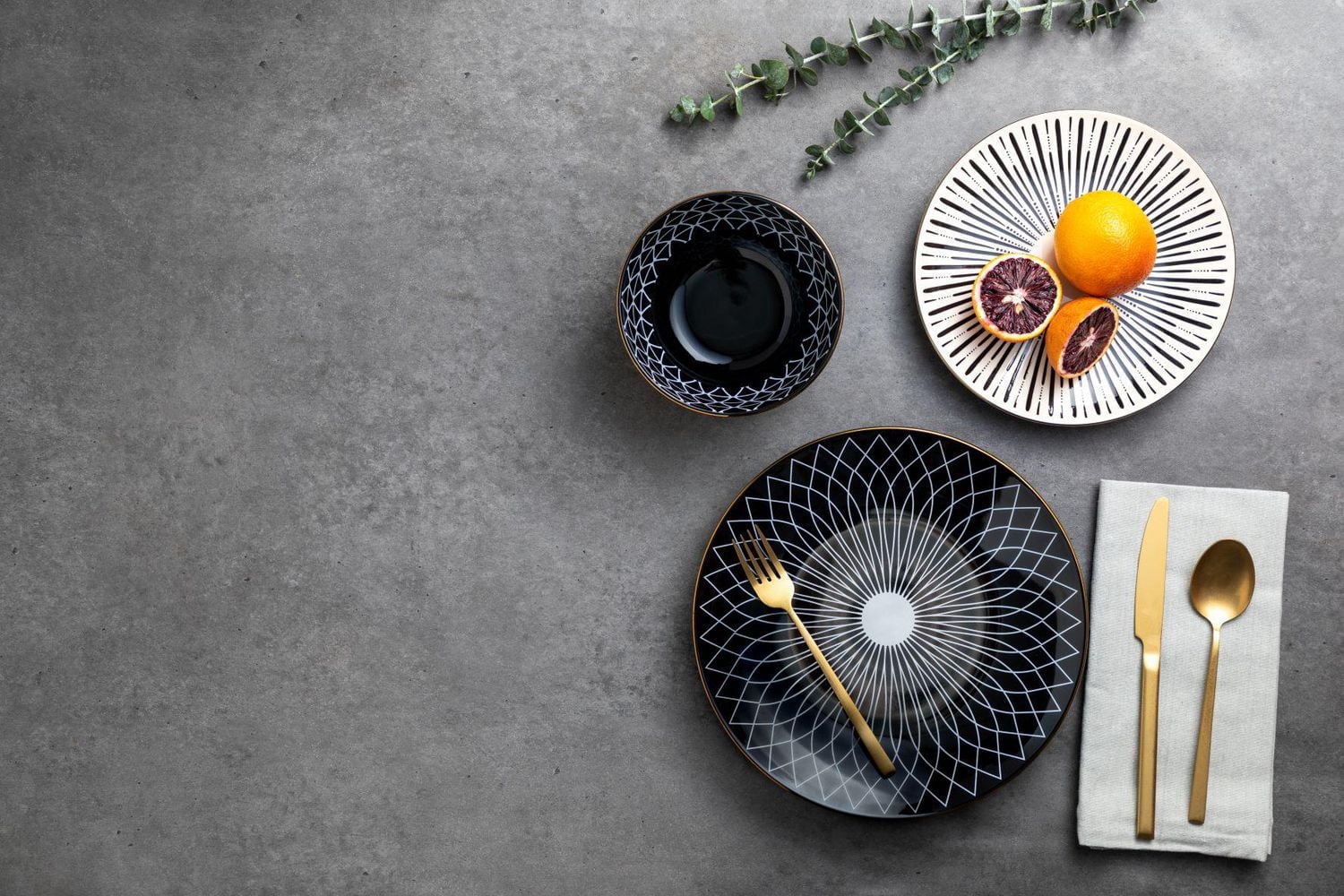 Thyme & Table Dinnerware Calypso Stoneware, 12 Piece Set