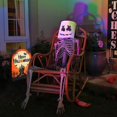 thumbnail image 2 of Yescom Halloween DJ Mask Light Up Music Festival Full Head & 12"x18" Garden Flag Kit w/Castle Bat D?cor Holiday Party Yescom Modern, 2 of 9