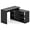 Black, variant on Gymax 48'' Reversible L-shaped Computer Desk w/2 Doors 4 Open Storage Cubes for Office White