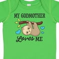 thumbnail image 4 of Inktastic My Godmother Loves Me with Sloth and Hearts Boys or Girls Baby Bodysuit, 4 of 5