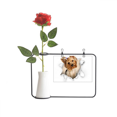 thumbnail image 1 of Animal Paper shock Chihuahua Botella de decoración de jarrones colgantes de flores rosas artificiales, 1 of 3
