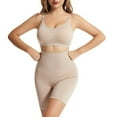 thumbnail image 2 of VBTAPA Workout Sets for Women 2 Piece Spaghetti Strap Sports Bra High Waist Shorts Gym Yoga Pilates Outfits Beige M, 2 of 6