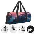 thumbnail image 5 of Fotbe Sunshine Ocean Whale Pattern Foldable Sports Gym Bag with Wet Dry Pocket, Ultralight Travel Bag, Large Capacity Duffel Bag, Splash Proof Carry on Bag, Overnight Bag, Weekender Bag, 5 of 8