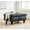 Pure Black, variant on Caberryne 34" Leather Storage Ottoman,Leather Storage Ottoman with Lid Lifting Function Brown,Oversized Tufted Storage Coffee Table,Leather Storage for Living Room/Bedroom/Office