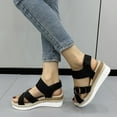 thumbnail image 7 of JeashCHAT Platform Sandals for Women Dressy Summer Ladies Espadrille Wedge Sandal Casual Comfortable Summer Sandals for Outdoor, 7 of 7