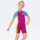 thumbnail image 5 of Eigraketly Traje de baño para niños, traje de baño de una pieza de manga corta, traje de baño térmico para niñas, traje de baño cálido para nadar y Deportes acuáticos Rojo púrpura SG Eigraketly OD003646-04, 5 of 6