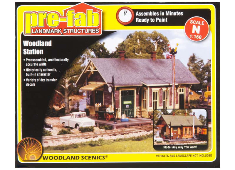 Woodland Scenics N Scale Pre-Fab Building/Structure Kit Woodland Station