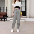 thumbnail image 2 of Ruyang Toddler Kids Cotton Linen Harem Pants Baby Boys Girls Elastic Long Casual Loose Joggers Bloomers Summer Cute Baggy Pants, 2 of 6