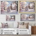 thumbnail image 4 of Designart "Christmas Dreams Frosty Snowscapes I" Landscapes Framed Wall Art - Traditional White Winter Landscape Entryway Framed Wall Art Print, 4 of 6