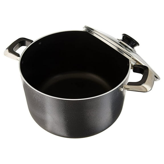 Alpine Cuisine 22 Quart Aluminum Non-Stick Dutch Oven Pot with Glass Lid