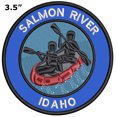 thumbnail image 2 of Applique Outdoors Rafting The Salmon RiverTheme Hook Backing Decorative Patch Funny Saying Biker Emblem, 2 of 2