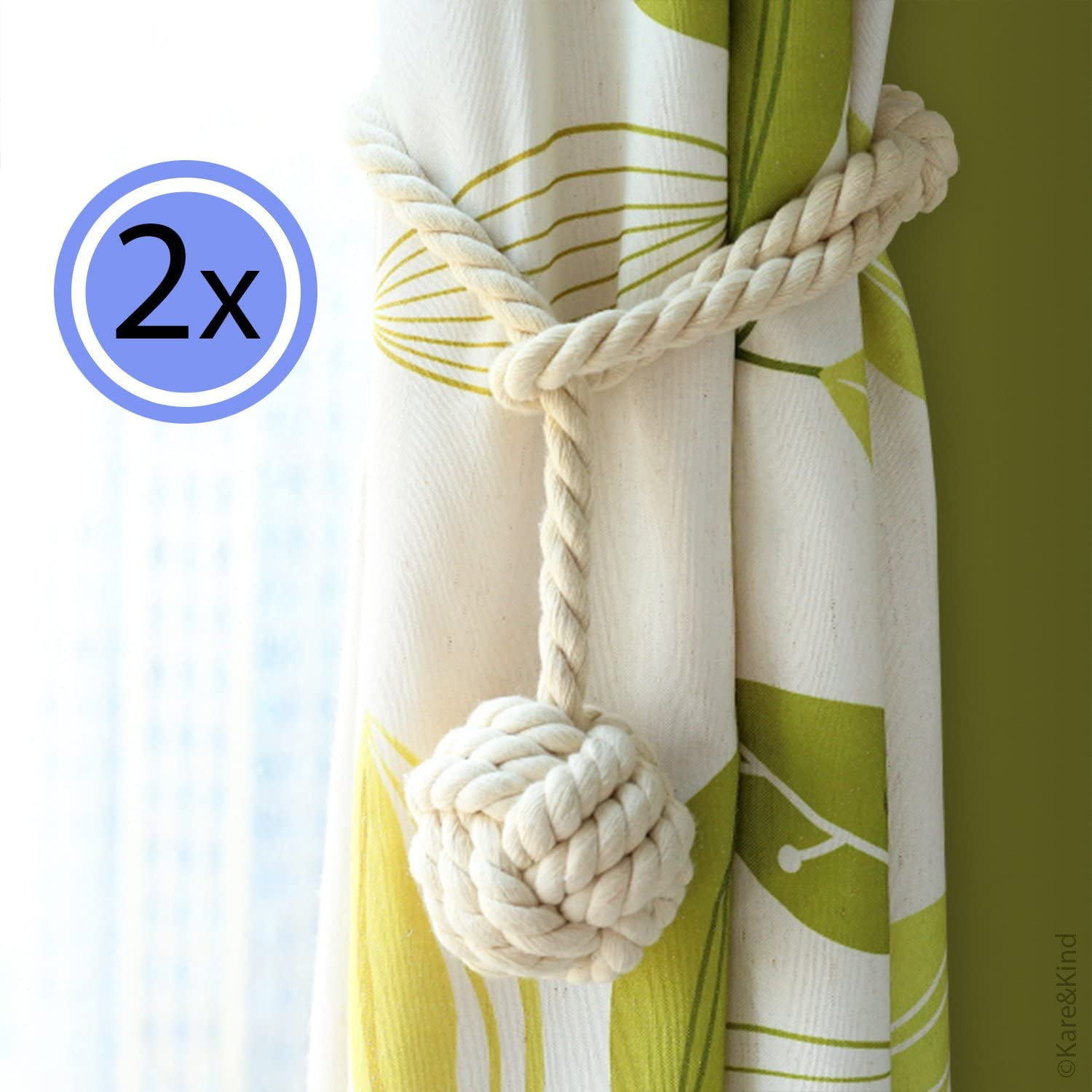 Curtain Rope Tiebacks Easy Knot Loop Connection Holds Your Window