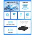 thumbnail image 2 of YCTipc Mini PC AMD Processor, 8GB RAM, 256GB SSD, HDMI & VGA Output, Wi-Fi 5, BT 4.2, Gigabit LAN, Silent Fan, Compact Design for Home/Office, 2 of 6