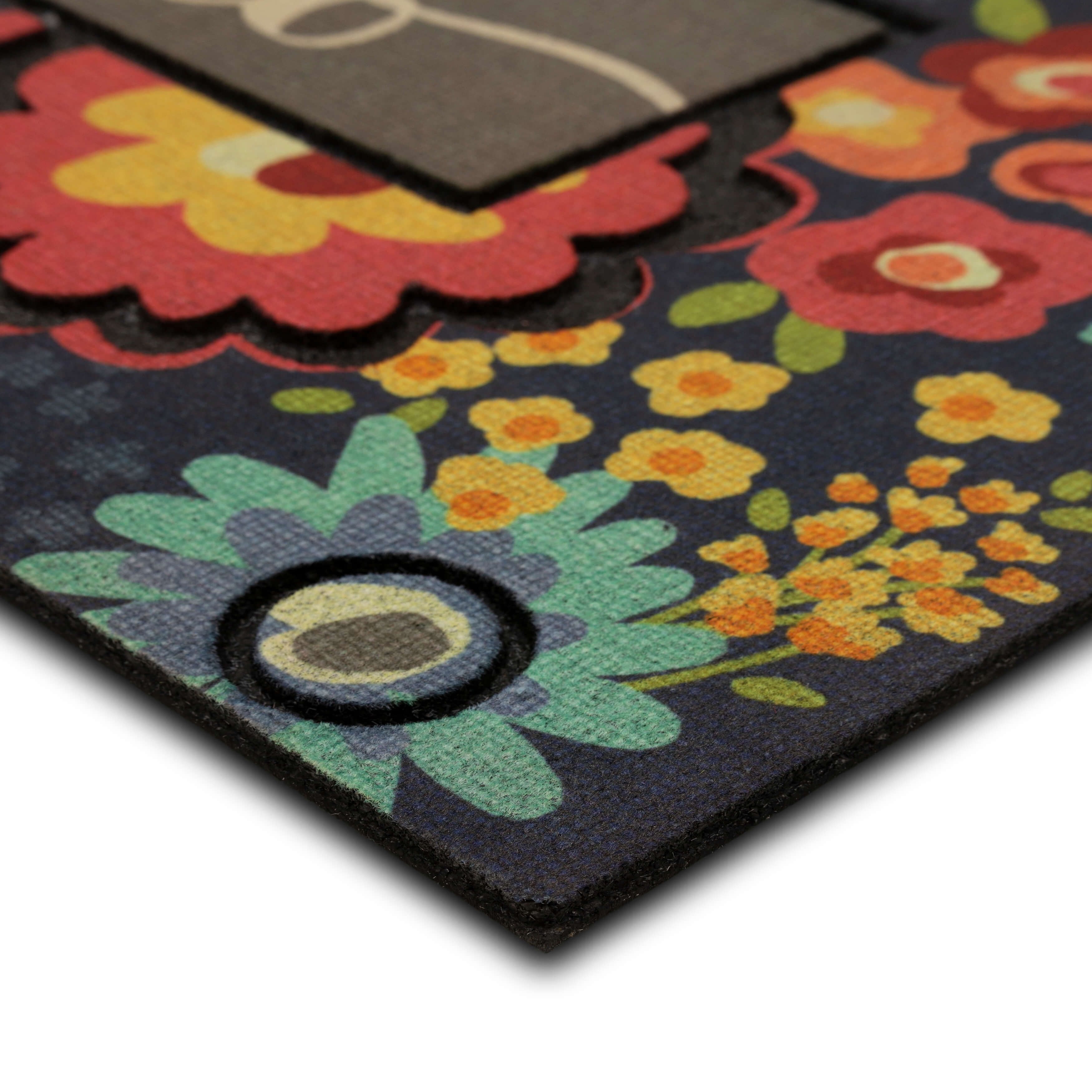 Mohawk Home Hello Garden Outdoor Polyester Door Mat, Multi, 1' 6" X 2' 6"