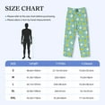 thumbnail image 2 of Mens Pajama Pants - Soft Sleep & Lounge Pants for Men, Cute Pear Green Cuteness Casual PJ Bottoms Pants with Pockets, 2 of 5