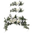 thumbnail image 1 of de de 3 uds., arreglo Floral artificiales, decoración de fondo rosas para exhibición de ventana, decoración de Zulema Corona colgante de puerta delantera, 1 of 8