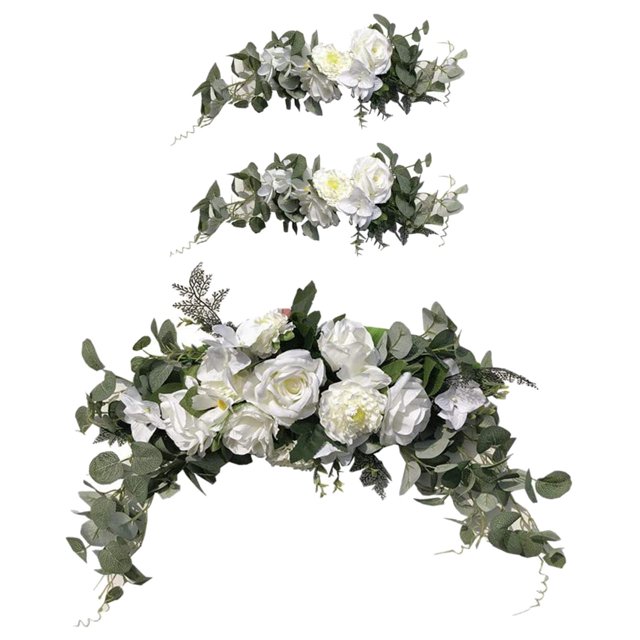de de 3 uds., arreglo Floral artificiales, decoración de fondo rosas para exhibición de ventana, decoración de Zulema Corona colgante de puerta delantera
